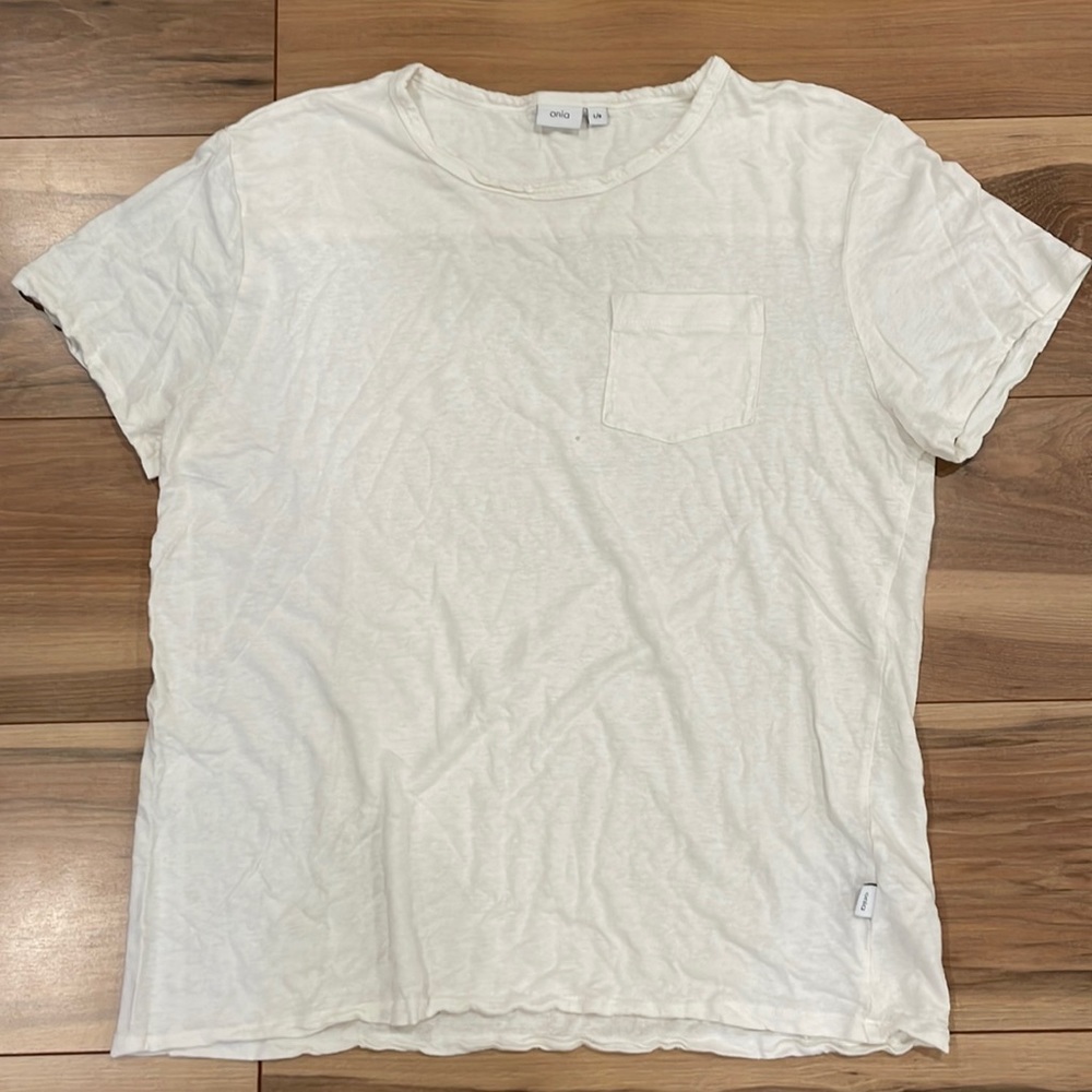 White Onia pocket tee shirt